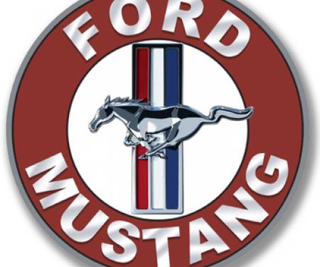 Ford Mustang Disc Tin Sign, 24 Gauge Steel, 12"