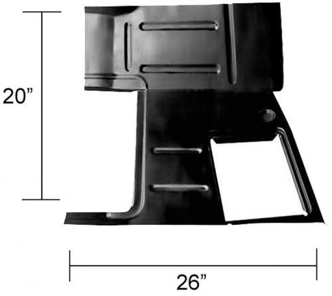 AMD Front Floor & Toe Repair Panel, RH ('55 1st Series) 405-4047-R