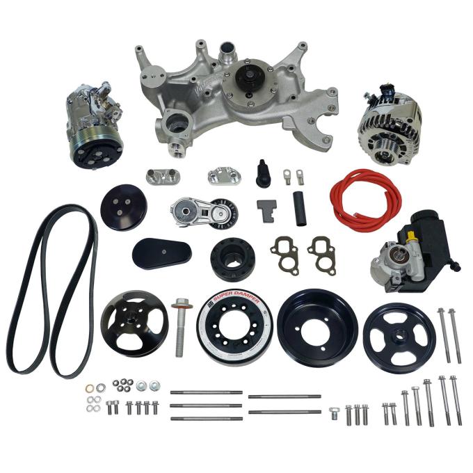 Vintage Air Front Runner™ Drive System GM LT1 Wet-Sump Black/Chrome with Power Steering 175043