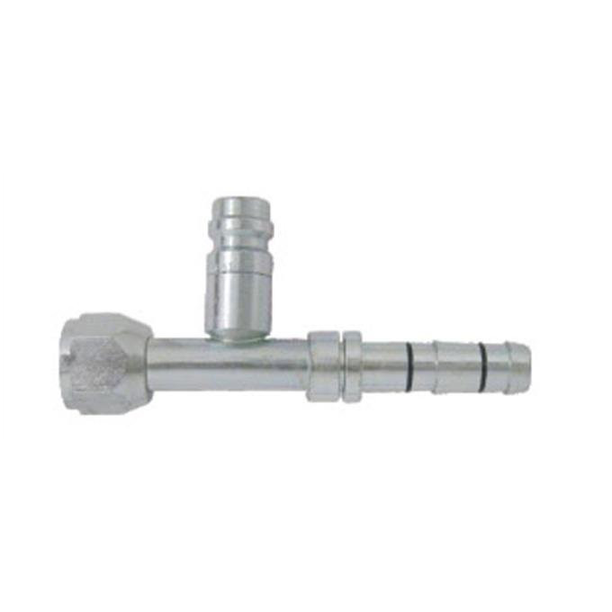 Vintage Air NO 6 Hose Fitting - Straight with 134a Service Port 347161-VUR