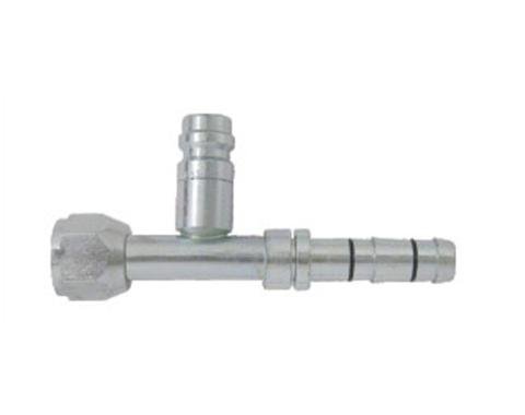 Vintage Air NO 6 Hose Fitting - Straight with 134a Service Port 347161-VUR