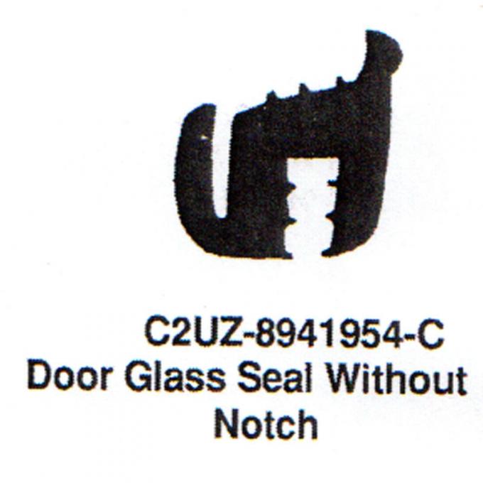 Dennis Carpenter Side or Rear Door Glass Seal - 1961-67 Ford Truck C2UZ-8941954-C