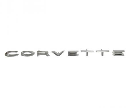 Corvette Rear Taillight Panel 'Corvette' Letters / Emblem, 1968-1973
