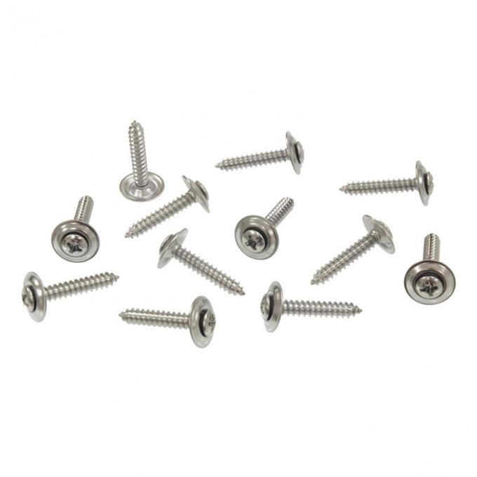 Corvette Kick Panel Screw Set, Replacement, 12 Pieces, 1965-1967