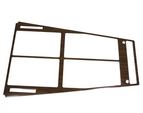 Corvette Console Trim Insert, Wood, Without Air Conditoning, 1972-1975