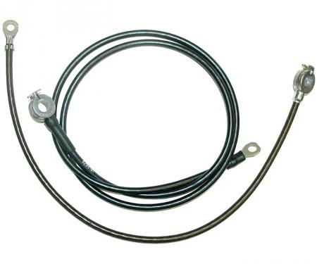 Corvette Spring Ring Battery Cables, Small Block or Big Block, With Air Conditioning, 1966-1967