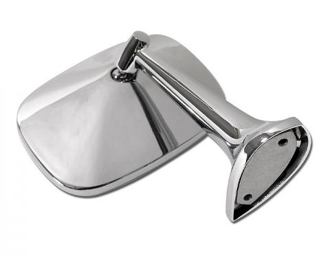 Corvette Outside Mirror, Chrome, Left With Mounting Kit, 1968-1974