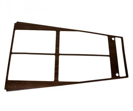 Corvette Console Wood Trim Insert, For Cars With Air Conditioning, 1972-1975