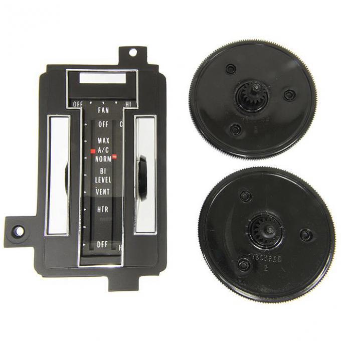 Corvette Heater/Air Conditioning Control Face Plate Repair Kit, With Air Conditioning, 1972-1975