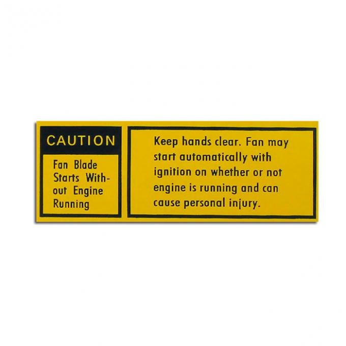Corvette Radiator Caution Decal, 1979-1980