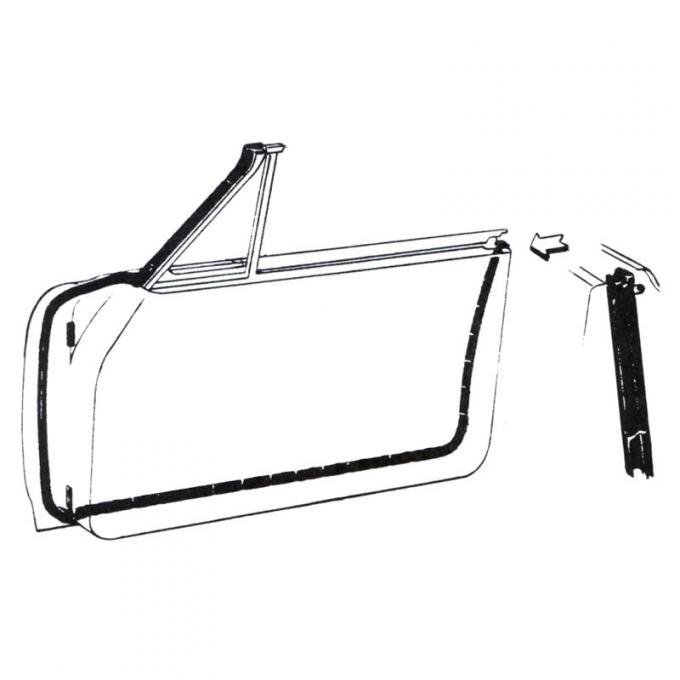 Dennis Carpenter Door Seal Kit - Hardtop & Convertible - 1960-62 Ford Galaxie C0AZ-7620530-PR