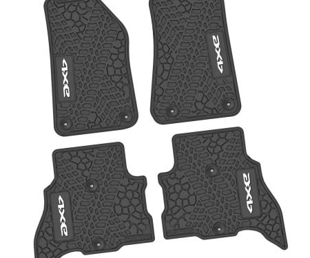 FlexTread 21-24 Jeep 4xe Floor Mats (4pc) w/ 4xe Logo NGTT46025