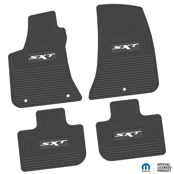 FlexTread 11-23 Dodge Charger RWD Floor Mats (4pc) w/ SXT Logo - Black / NGCV55029