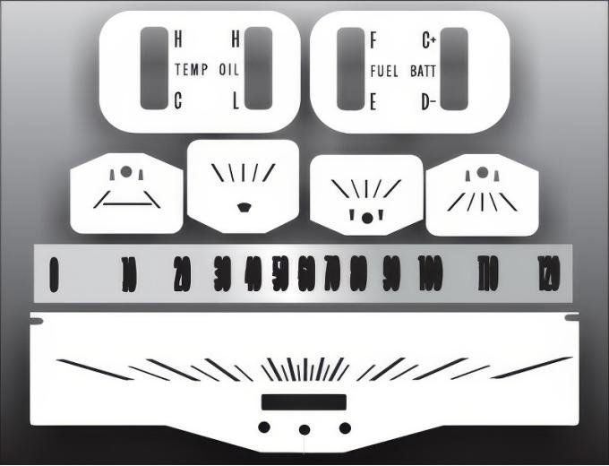 Whitegauges 1966-1967 Chevrolet Chevelle SS Package White Face Gauges 6667CC-2053