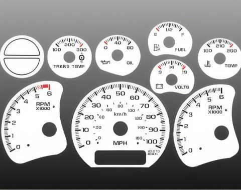 Whitegauges 2000-2002 Chevrolet GMC White Face Gauges 9902CT-283