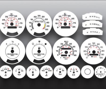 Whitegauges 1980-1991 Chevrolet GMC White Face Gauges 8091CT-258