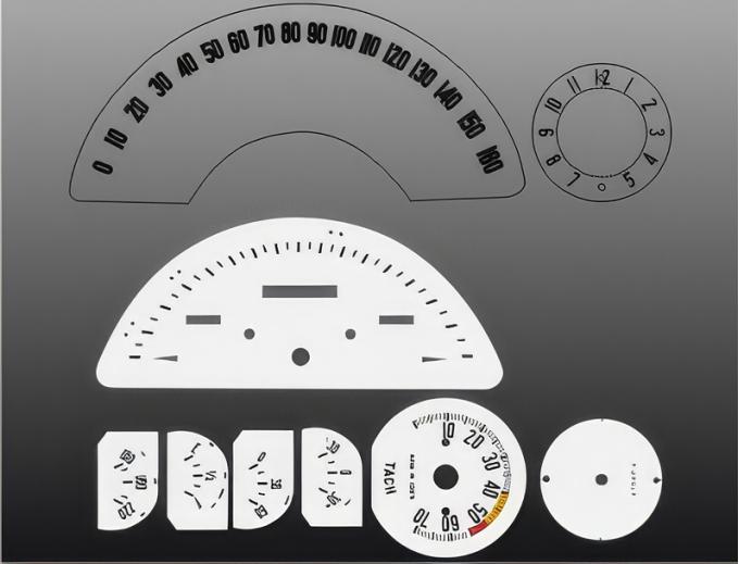 Whitegauges 1958-1962 Chevrolet Corvette White Face Gauges 5862CC-104