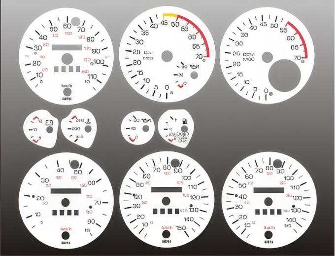 Whitegauges 1982-1989 Chevrolet Camaro White Face Gauges 8289CC-170