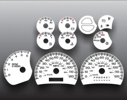 Whitegauges 2003-2006 Chevrolet GMC White Face Gauges 0305CT-300