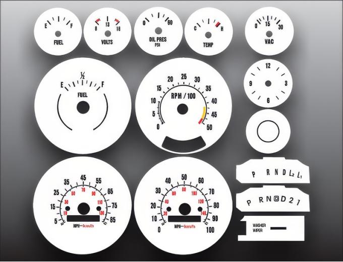 Whitegauges 1973-1979 Chevrolet GMC White Face Gauges 7379CT-154