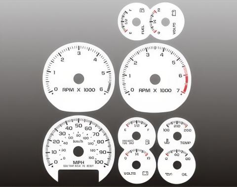 Whitegauges 1998-2005 Chevrolet GMC TACH MANUAL White Face Gauges 9802CS-265