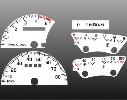 Whitegauges 1992-1994 Chevrolet GMC White Face Gauges 9294CT-225