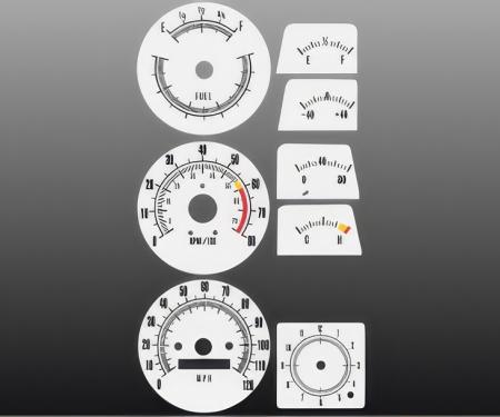 Whitegauges 1969 Chevrolet Camaro White Face Gauges Z28 RS SS 69CC-411