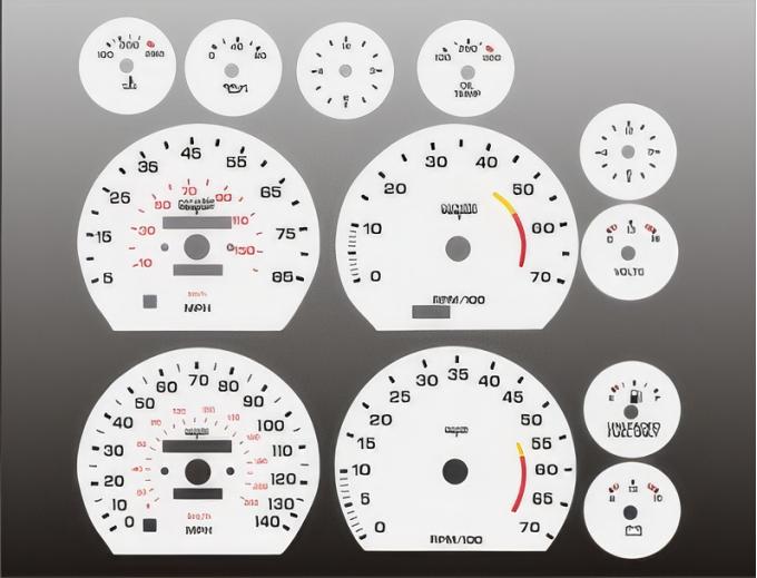 Whitegauges 1978-1982 Chevrolet Corvette White Face Gauges 7882CC-159