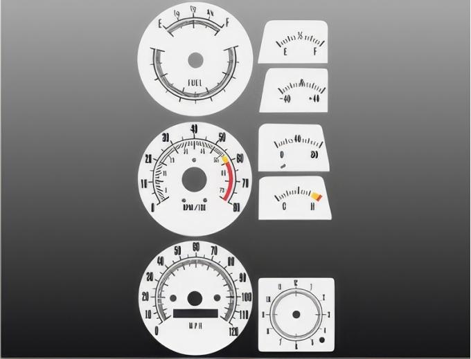 Whitegauges 1969 Chevrolet Camaro White Face Gauges Z28 RS SS 69CC-411