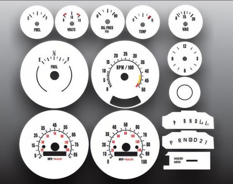 Whitegauges 1973-1979 Chevrolet GMC White Face Gauges 7379CT-154