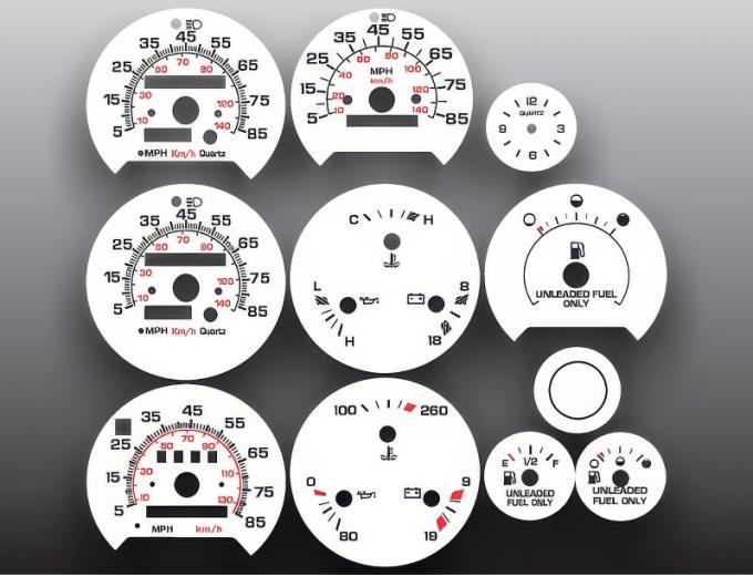 Whitegauges 1974-1996 Chevrolet Van White Face Gauges 7496CV-320