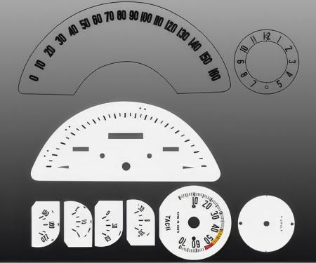 Whitegauges 1958-1962 Chevrolet Corvette White Face Gauges 5862CC-104