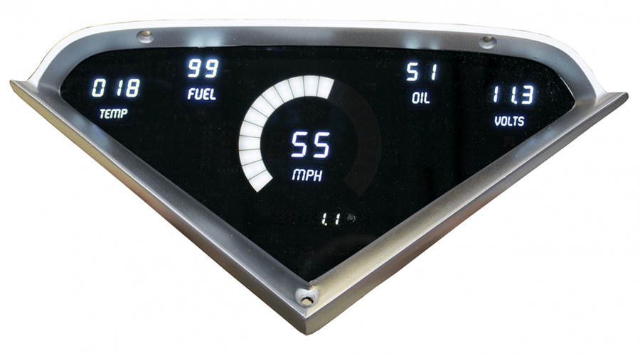 thumbnail image 2 of Intellitronix DP1101W Digital Dash Panel For 1955-1956 Chevy Bel Air – Custom White LED Gauges, Made In USA 2 of 5