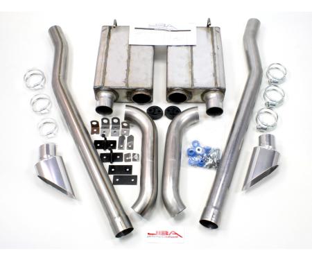 JBA Performance Exhaust 1965-70 Ford Mustang 2 1/2" Stainless Steel Exhaust System with Dual Side Exit/E Model Style 50-2651