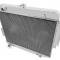 Champion Cooling 1966-1969 Dodge Charger 2 Row with 1" Tubes All Aluminum Radiator Made With Aircraft Grade Aluminum AE1638