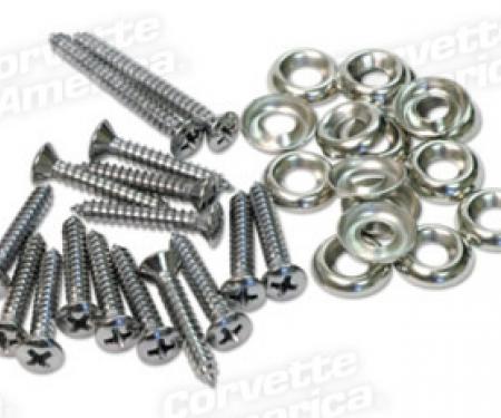 Corvette Kick Panel Screws, 32 Piece Set, 1958-1962