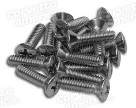 Corvette Side Louver Screw Set, 16 Piece, 1968-1969