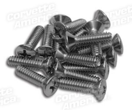 Corvette Side Louver Screw Set, 16 Piece, 1968-1969