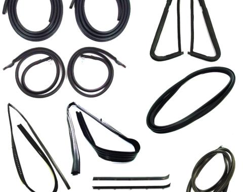 AMD Weatherstrip Kit, Full, w/o Reveal Trim Groove, w/ 1pc Vent Window Seal, 14pcs, 85-87 Chevy GMC C/K Pickup Truck X599-4085-S