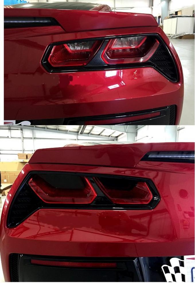 Corvette Stingray/Z06/Grand Sport 2014-2019 4-Piece Acrylic Full Separate Tail Light Blackout Cover Set