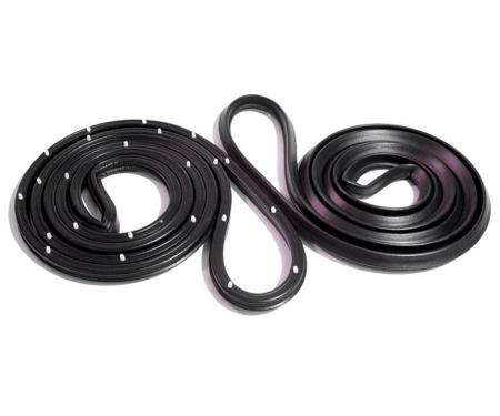 Metro Moulded Parts 1965-1966 Pontiac / Chevrolet Rear Molded Door Seals with Clips. for 4-Door Wagon LM 21-D/W