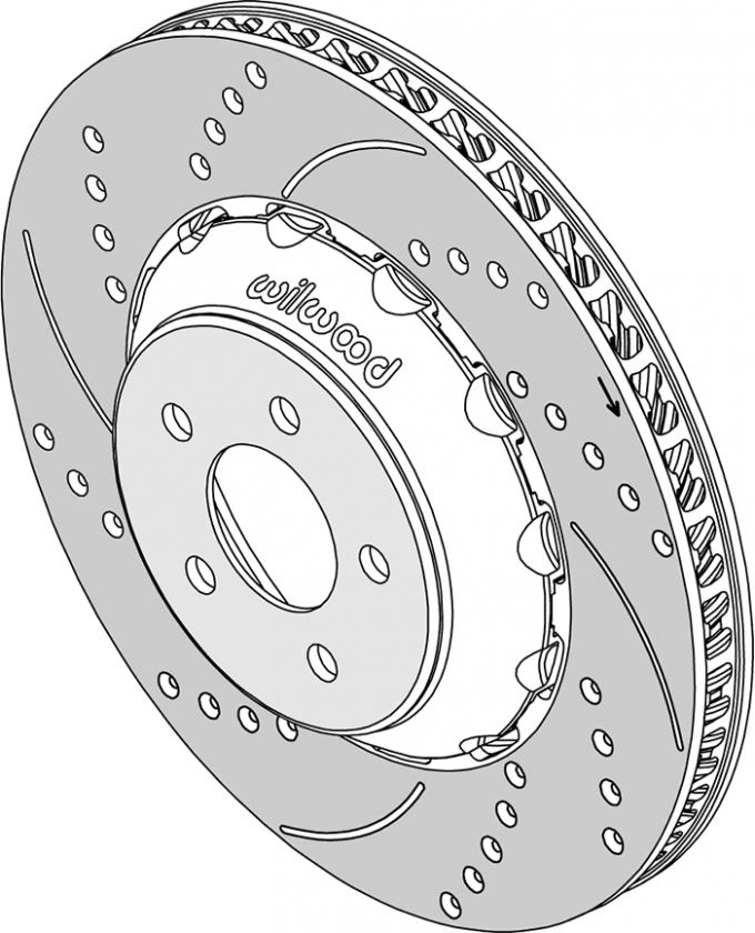 Wilwood Brakes SRP Rotor & Lug Drive Hat Assembly 165-15341
