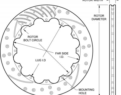 Wilwood Brakes SRP Drilled Performance Rotor 160-13543