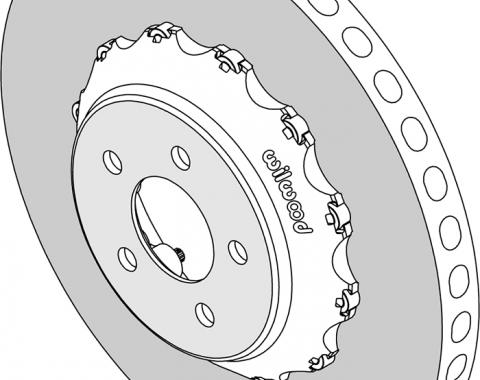 Wilwood Brakes C/SiC Rotor & Bobbin Mount Hat Assembly 165-15745