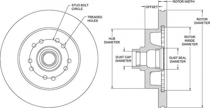 Wilwood Brakes HP Hub & Rotor 160-14653