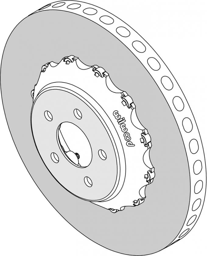Wilwood Brakes C/SiC Rotor & Bobbin Mount Hat Assembly 165-15745