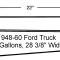 Classic Performance 21 Gal Carbureted & Fuel Injection Ready Aluminum Fuel Tank, 1948-60 Ford Truck 4860AGT-21BFH