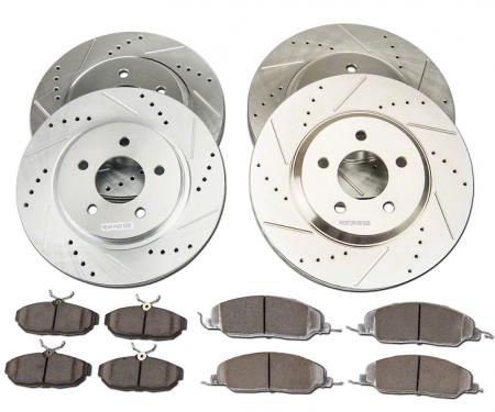 Mustang Brake Rotor Kit, Z26 Street Warrior Front & Rear, 2005-2010