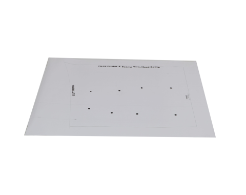 AMD Twin Hood Scoop Template, 71-72 Duster Twister X320-1371-2