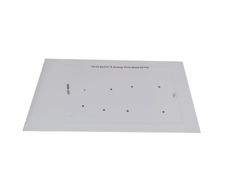 AMD Twin Hood Scoop Template, 71-72 Duster Twister X320-1371-2